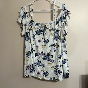 Off shoulder ruffle top
